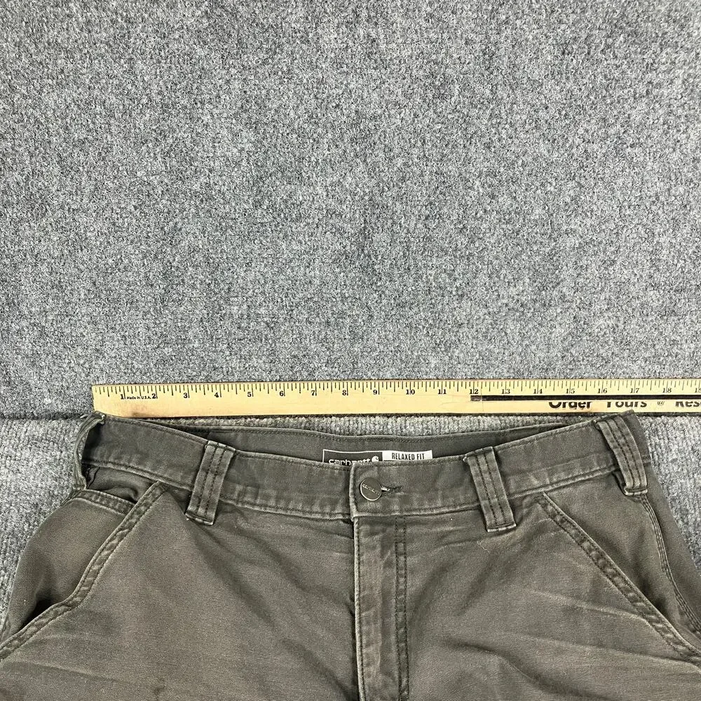 Carhartt Relaxed Fit Pants Mens Size 34x30 Gray Workwear Utility‎ Durable